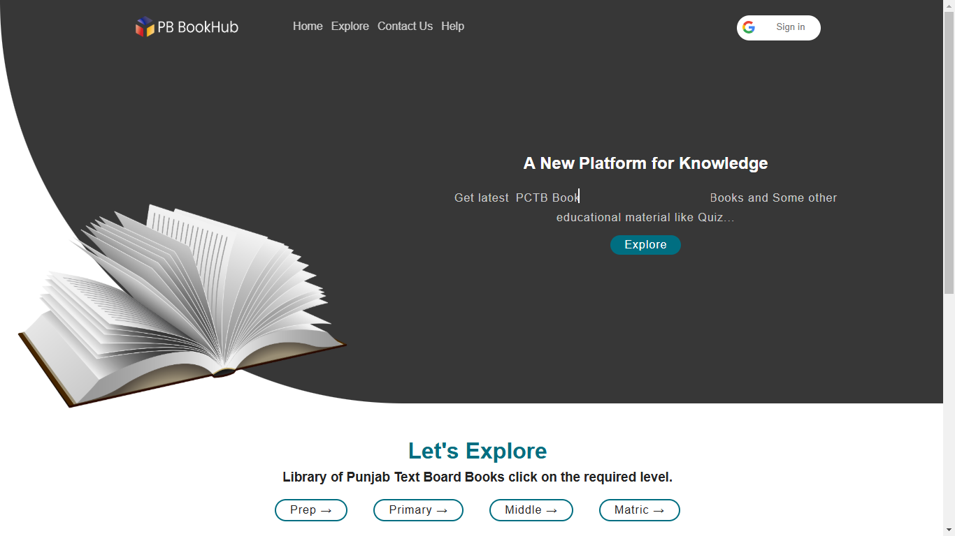 PB Bookhub Project - web development built with HTML, CSS, JavaScript, Netlify